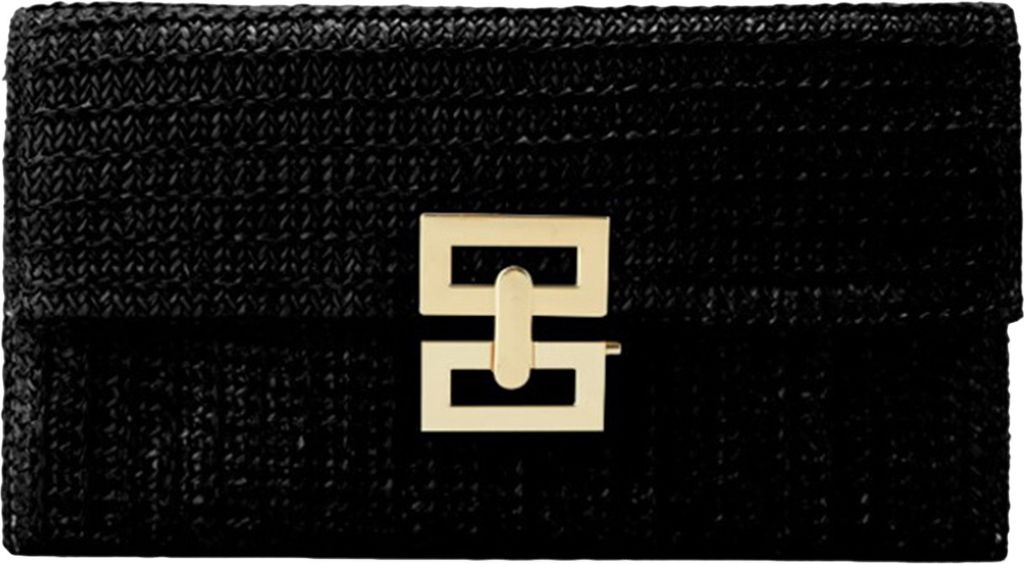 Damen Clutch in Umschlagform, böhmische Form, faltbar, doppellagig, geflochtenes Stroh, einfarbig, tragbar, für den Sommer, Strand, Urlaub