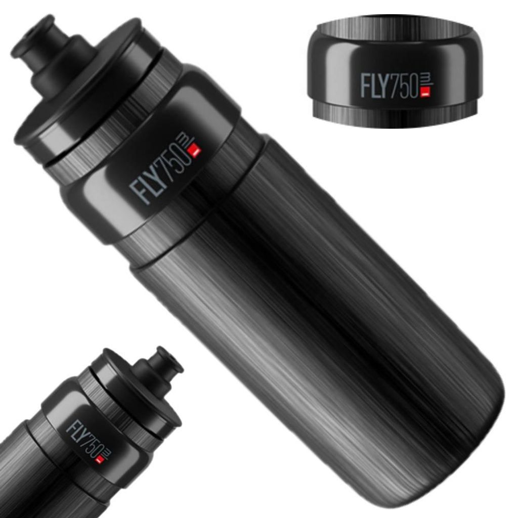 Elite Cycling Fly Tex Black 750 ml Cyklistická láhev Obrázek produktu 