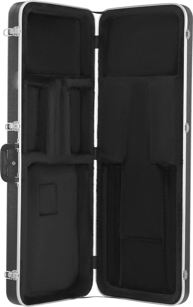 SucceBuy Hartschalenkoffer für E-Gitarre, 41,34 Zoll, rechteckige ABS-Hartschale mit Schloss, weichem Futter, Griff, für 39 Zoll E-Gitarre, schwarz