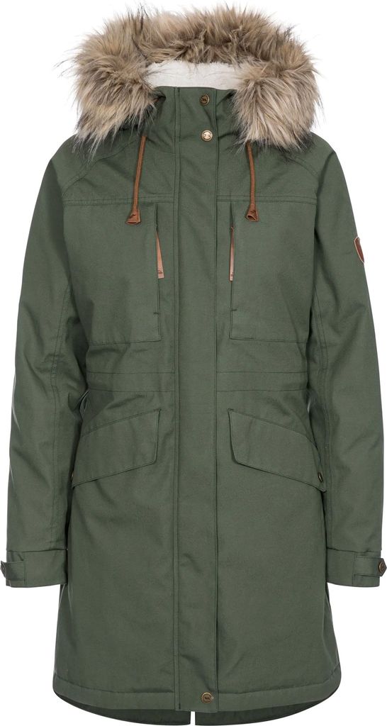 Trespass Damen Parka Faithful wasserfest, mit Kapuze TP4818 (3XL) (Basilikum-Grün)