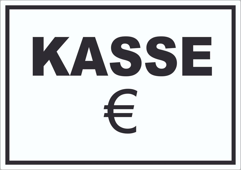 Kasse Aufkleber A2 (420x594mm)
