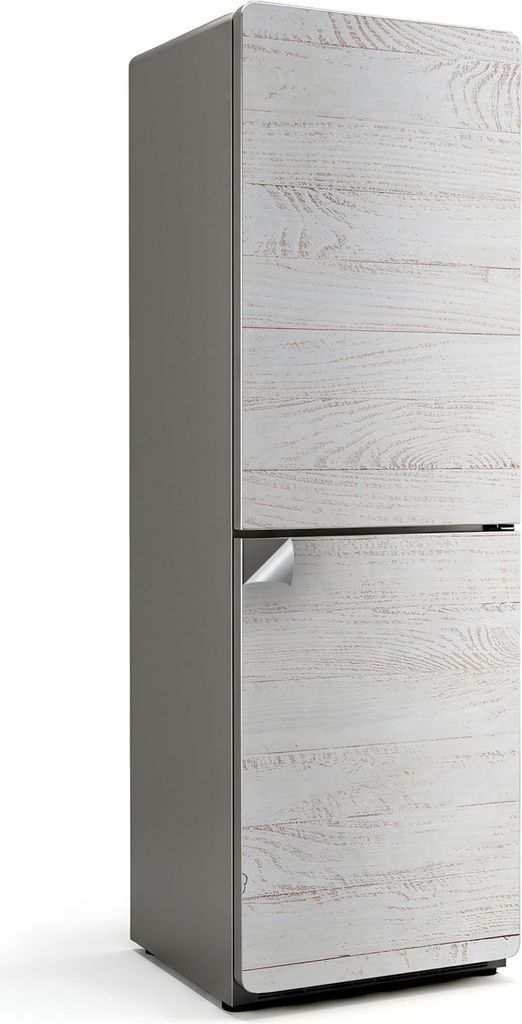 Holzbrettmuster – Kühlschrank Aufkleber – Klebefolie Kühlschrank – Kühlschrank Dekor – Kühlschrankfolie selbstklebend – Küchen Dekor...