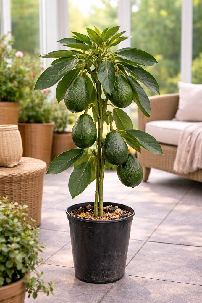 Avocado Baum „Bacon“ 120–160 cm im Topf – Avocadopflanze für Balkon Terrasse Zimmer, winterhart Kübelpflanze Obstbaum