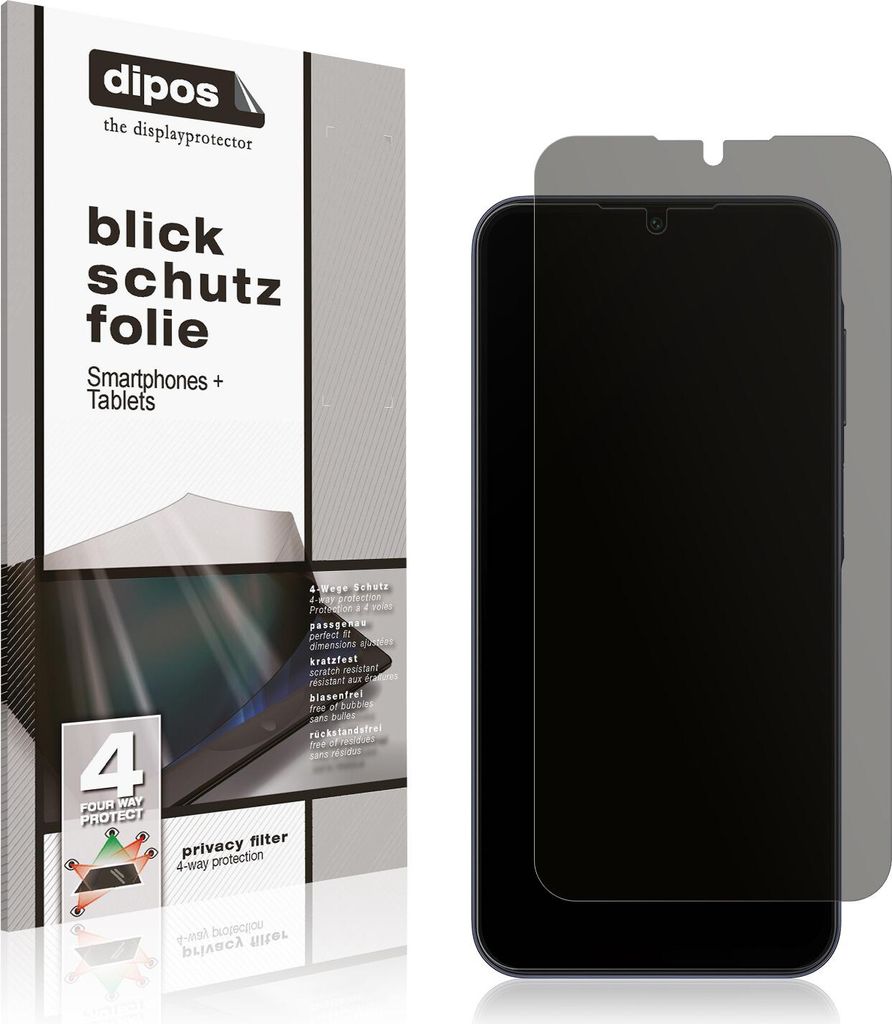 Blickschutzfolie für SAMSUNG A15 4G matt Schutzfolie Folie Display Schutz dipos