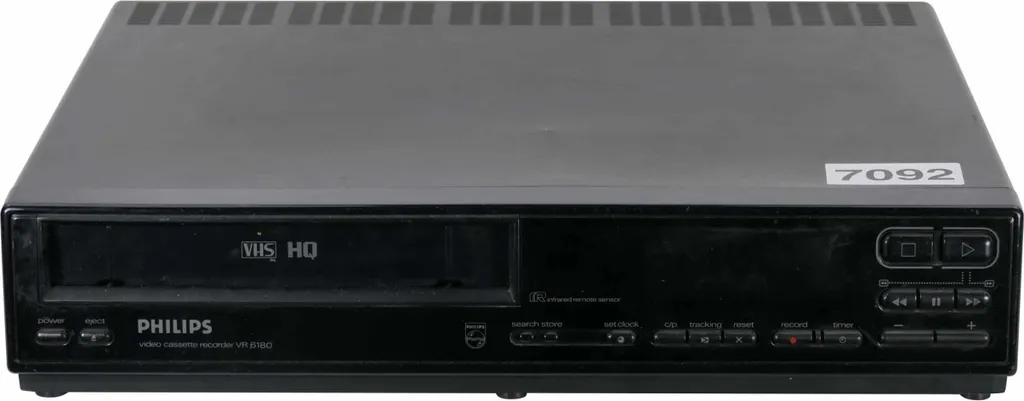 Philips VR6180/01 Magnétoscope VHS Haute Fidélité avec Technologie Silver