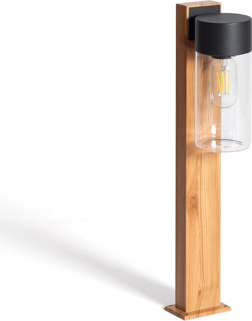 Bodenstehleuchte Außen Aufbau 50cm Edelstahl und Glas Isoba Produktbild 