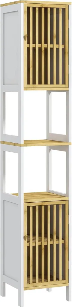 Armoire de salle de bain gain de place blanche 172cm - Finissez le désordre