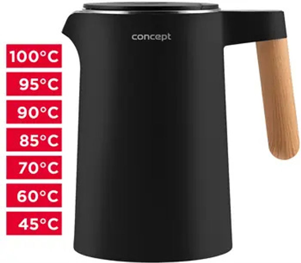 Rychlovarná konvice Concept RK 3301 černá nerez 2200 W Obrázek produktu 5
