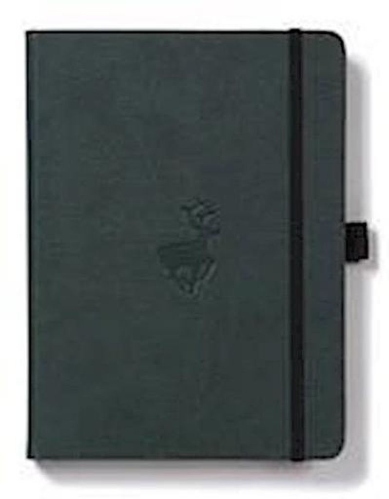 Dingbats A5+ Wildlife Green Deer Notebook - Graph