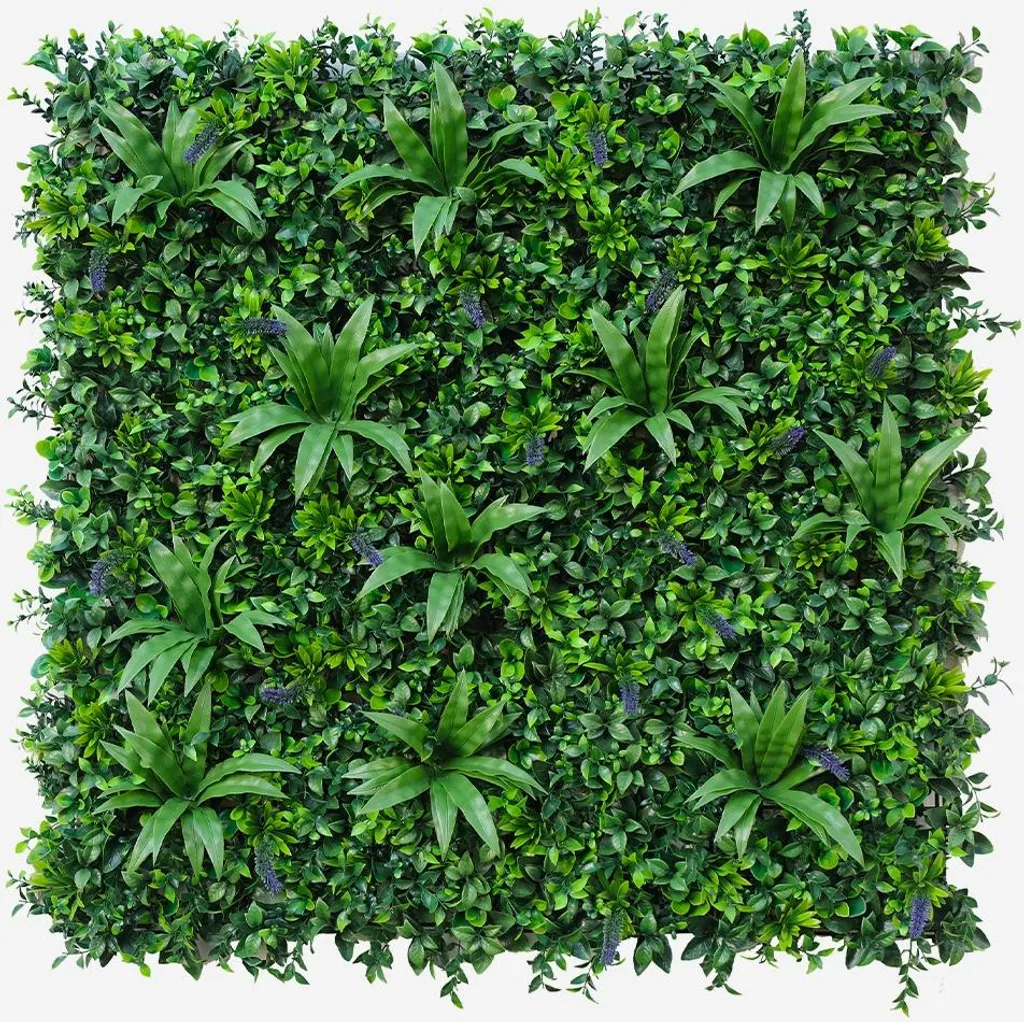 Mur végétal artificiel 100x100 cm Farnuk décoratif pour brise-vue 3D