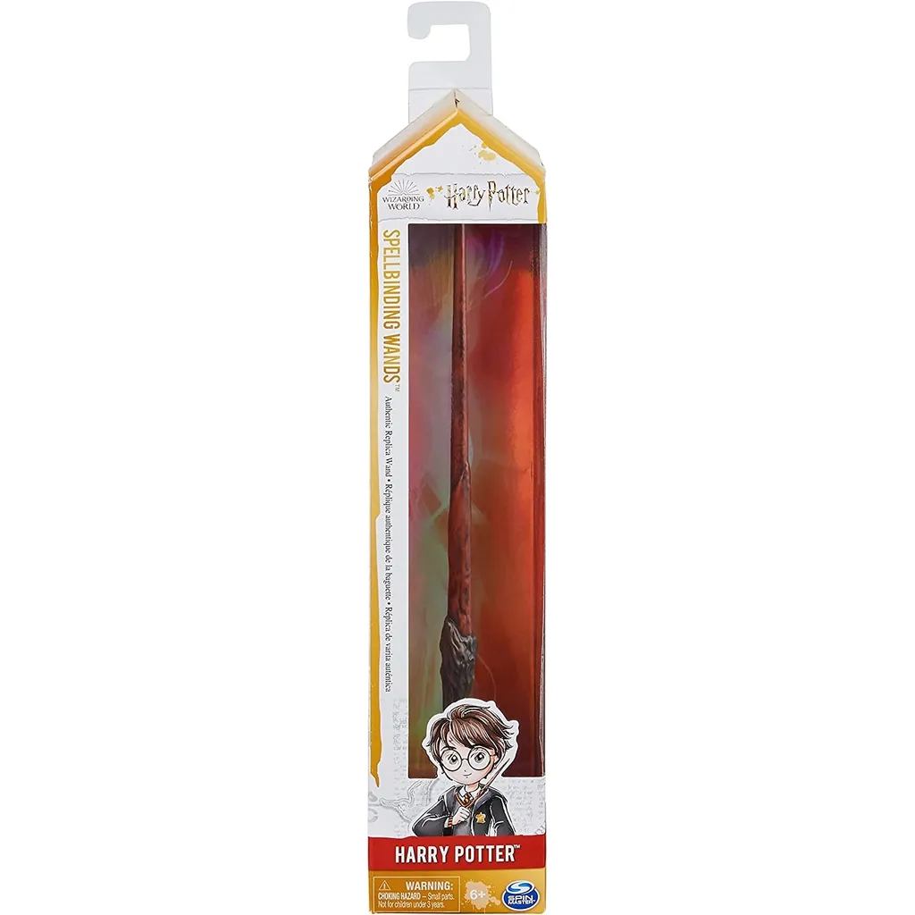 Baguette de sorcier Harry Potter WWO détails sculptés Wizarding World