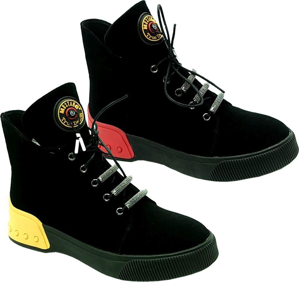 Mustang Damen Stiefeletten Leder Schnürboots 1412-501, Größe:37 EU, Farbe:Gelb