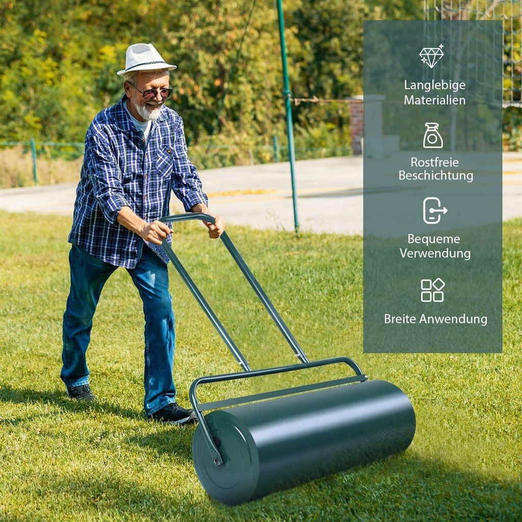 COSTWAY 63L Válec na trávník 90cm, ruční válec, zahradní Obrázek produktu 3