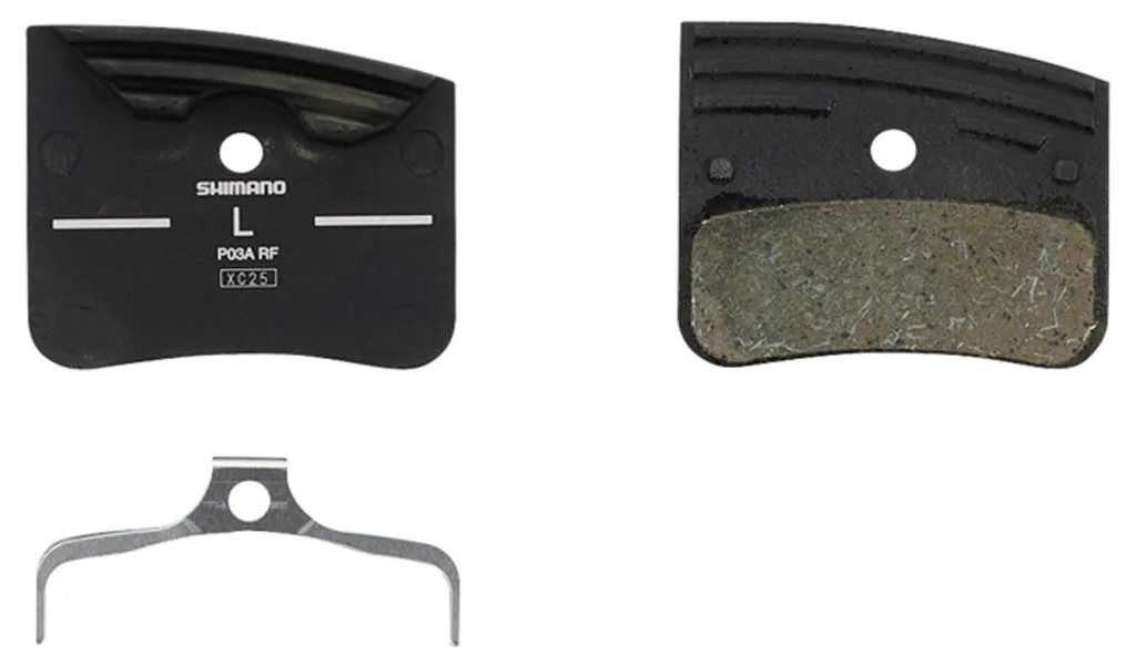 Plaquettes de Frein Shimano P03A-RF Résine avec Ailettes de Refroidissement