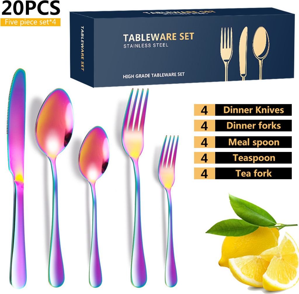 Besteck-Set 20-teiliges Besteckset aus Edelstahl