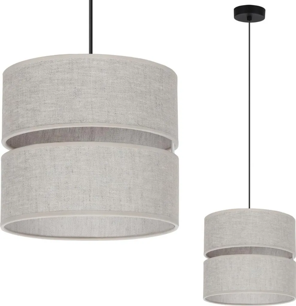 Len Duo Sospensione Beige Chiaro 20cm | Lampada Moderna per Tavolino