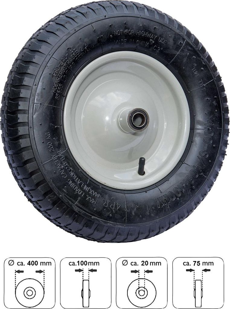 Pro-Bau-Tec Ersatzrad für Gartenschubkarre Art.-Nr. 10091