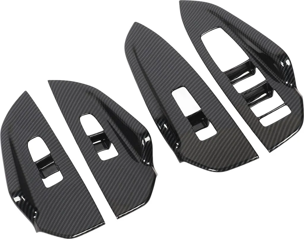 Protection de bouton lève-vitre Kia K5 effet carbone noir
