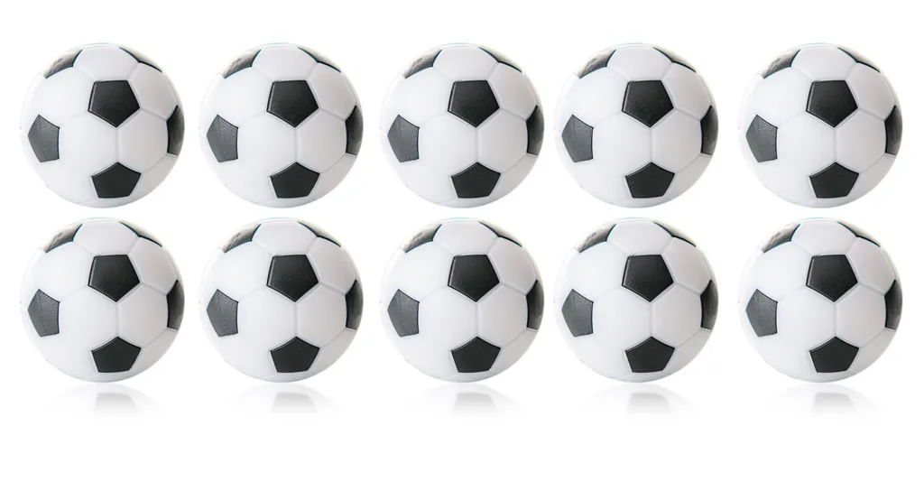 Balle de baby-foot Robertson Winspeed blanche et noire de 32 mm