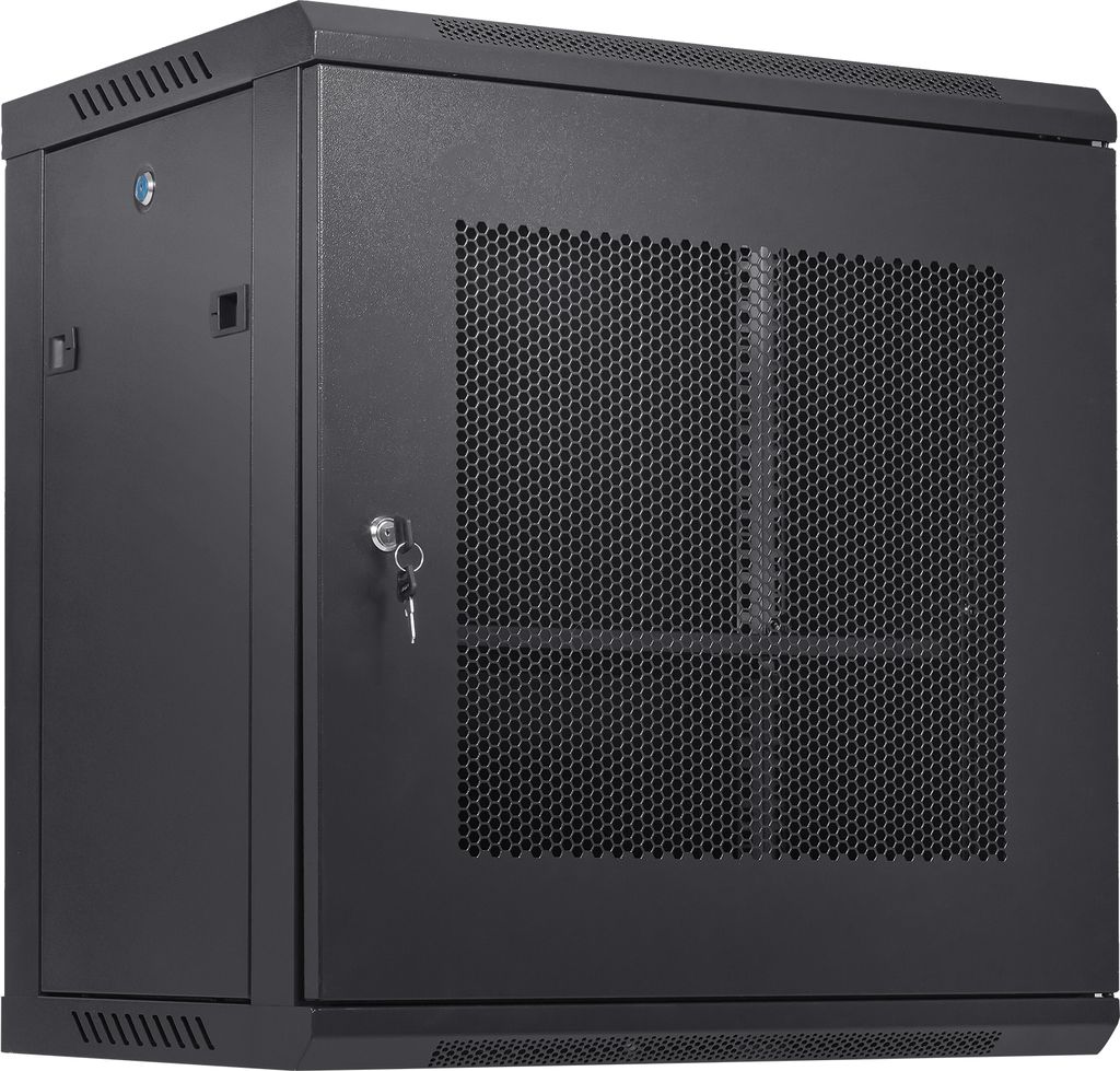 VEVOR 12U Netzwerk-Serverschrank zur Wandmontage, 15,5'' tief, Server-Rack-Schrankgehäuse, max. 200 lbs. Bodenmontierte Ladekapazität, mit abschl...