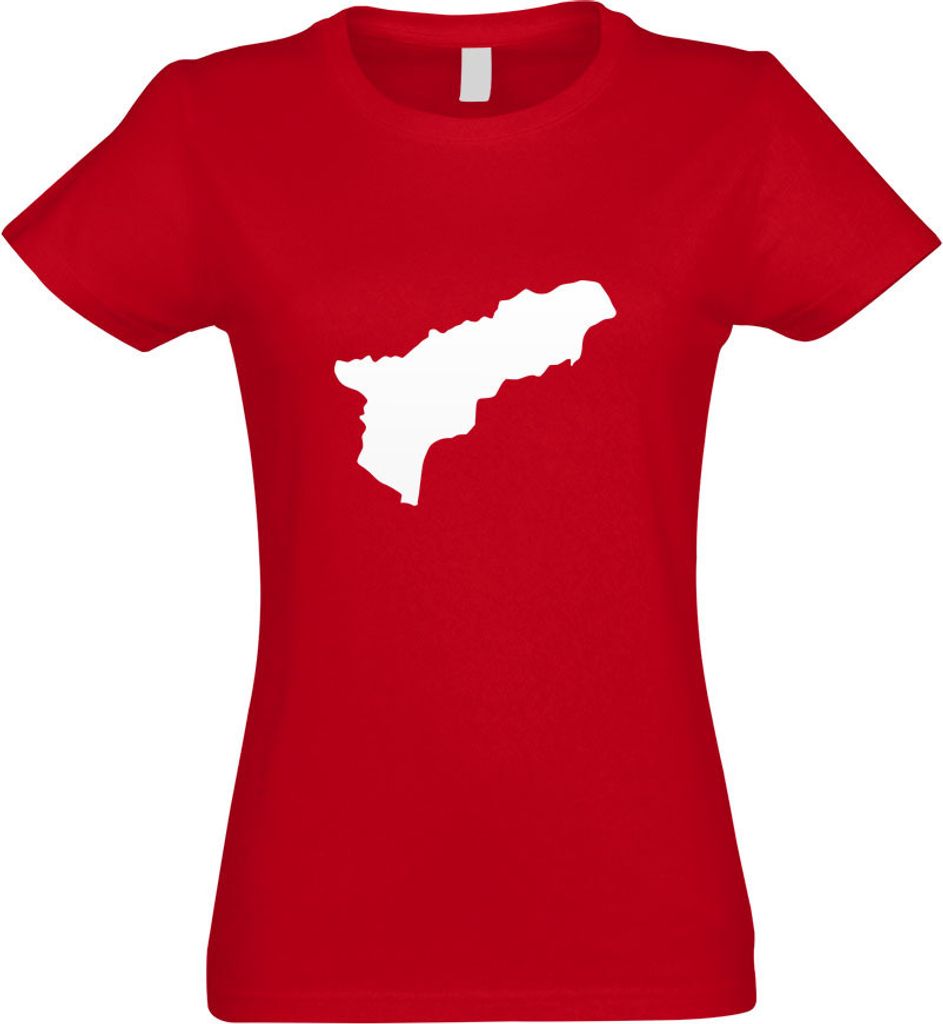 Kiwistar - T-Shirt tailliert - Damen - rot - Abchasien Umriss Kontur - mit Motiv Bedruckt - Funshirt Design - Sport - Freizeit - Damen - S
