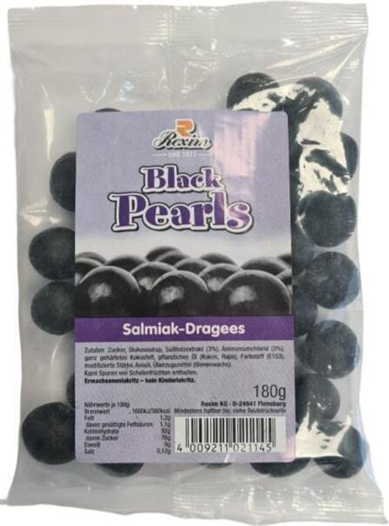 Rexim Black Pearls Salimiak Lakritz 180g Produktbild 