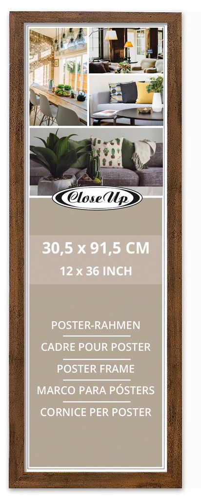 Posterrahmen 30,5 x 91,5 cm Eiche dunkel Produktbild 