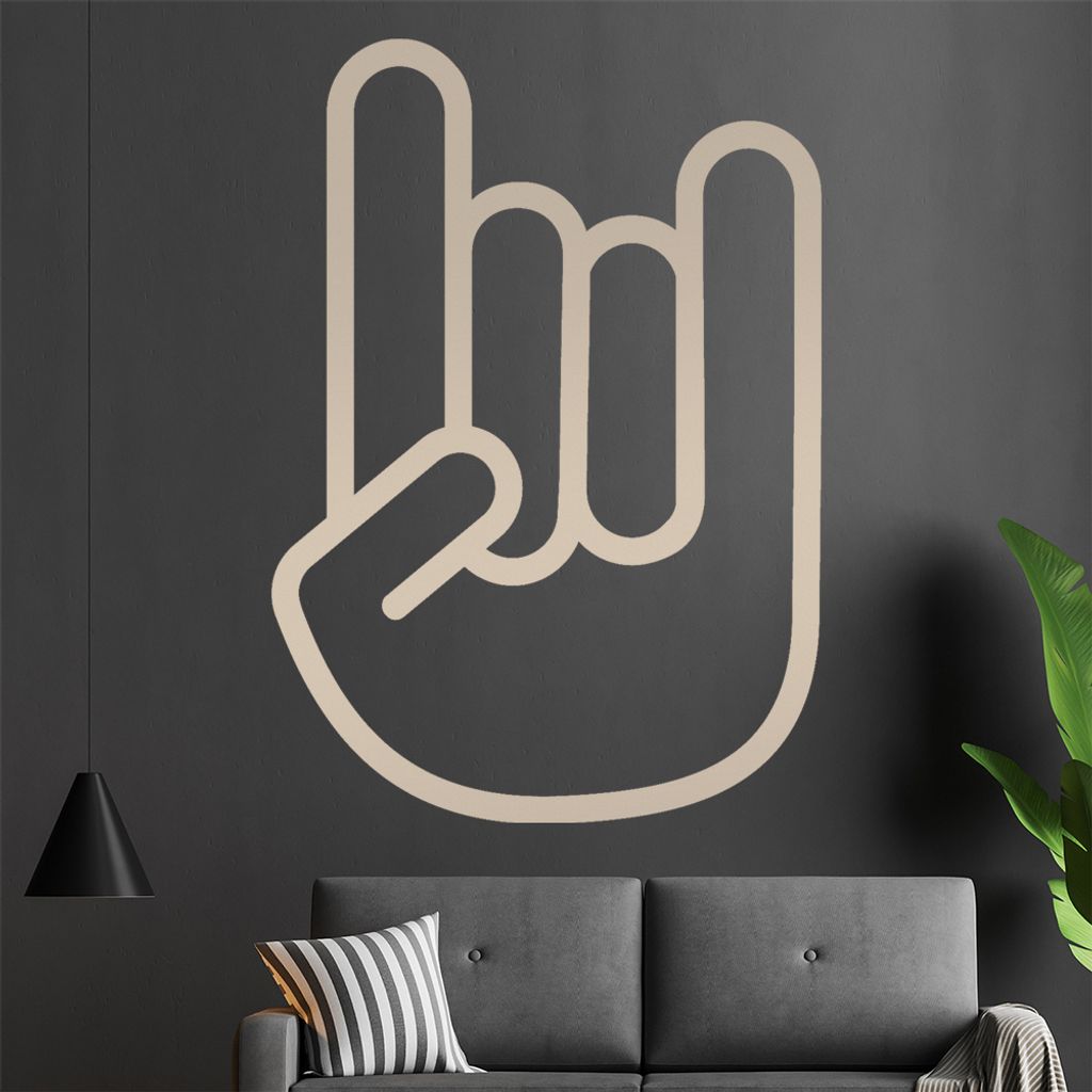 The Horns Wandtattoo in 6 Größen - Wandaufkleber Wall Sticker - Dekoration, Küche, Wohnzimmer, Schlafzimmer, Badezimmer