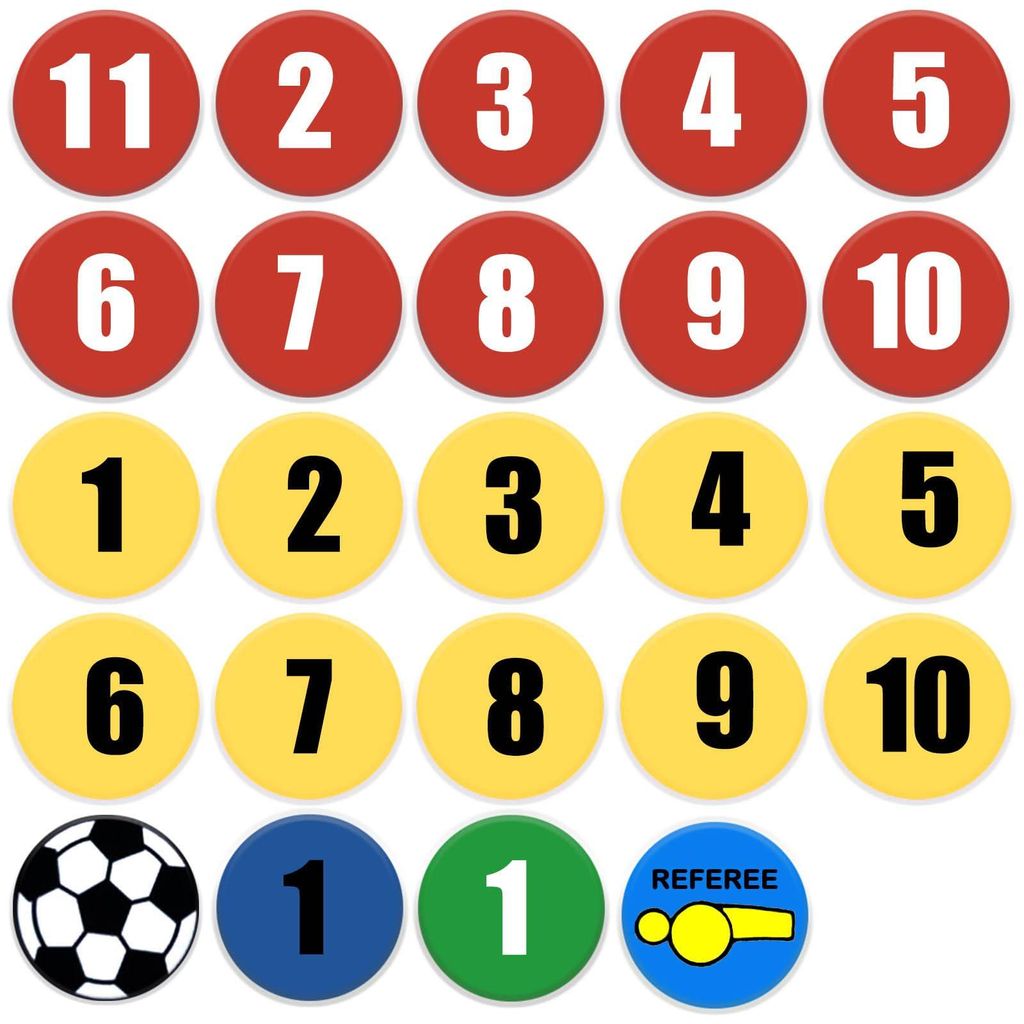 Magnete für Taktiktafeln, 24 Magnete für Fußball-Taktiktafeln, Ersatzmagnete für Taktiktafeln, Fußballmagnete, Ersatzmagnete für Trainertafel...