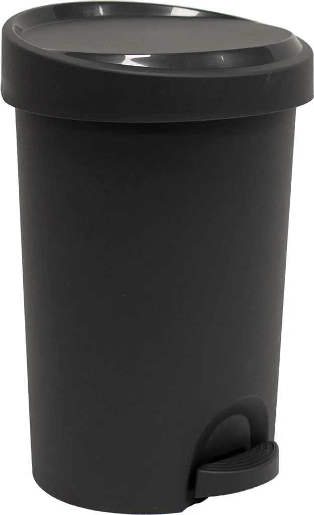 EDA Poubelle à pédale Stepy 15L PP Anthracite - Design Compact et Durable