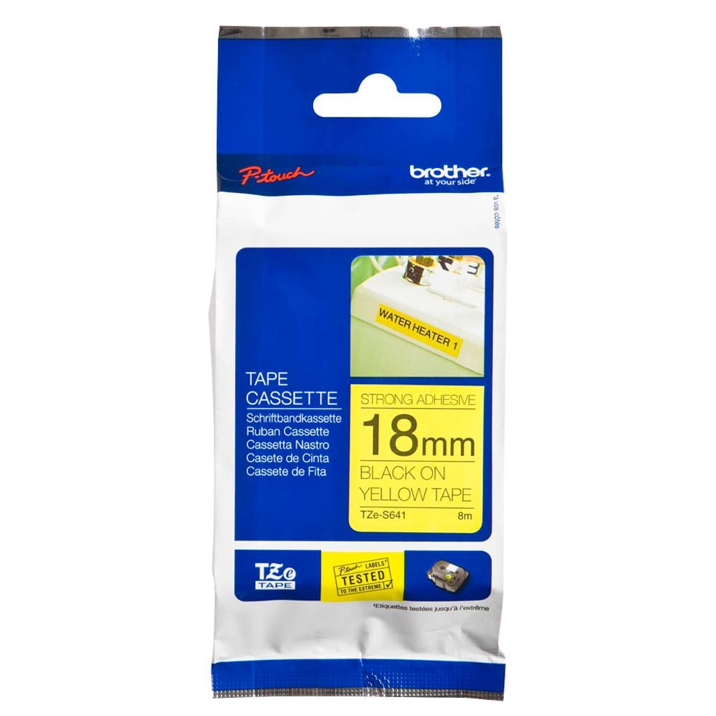 Brother TZE-S641 Nastro per etichette Nero su giallo TZ Immagine del prodotto 