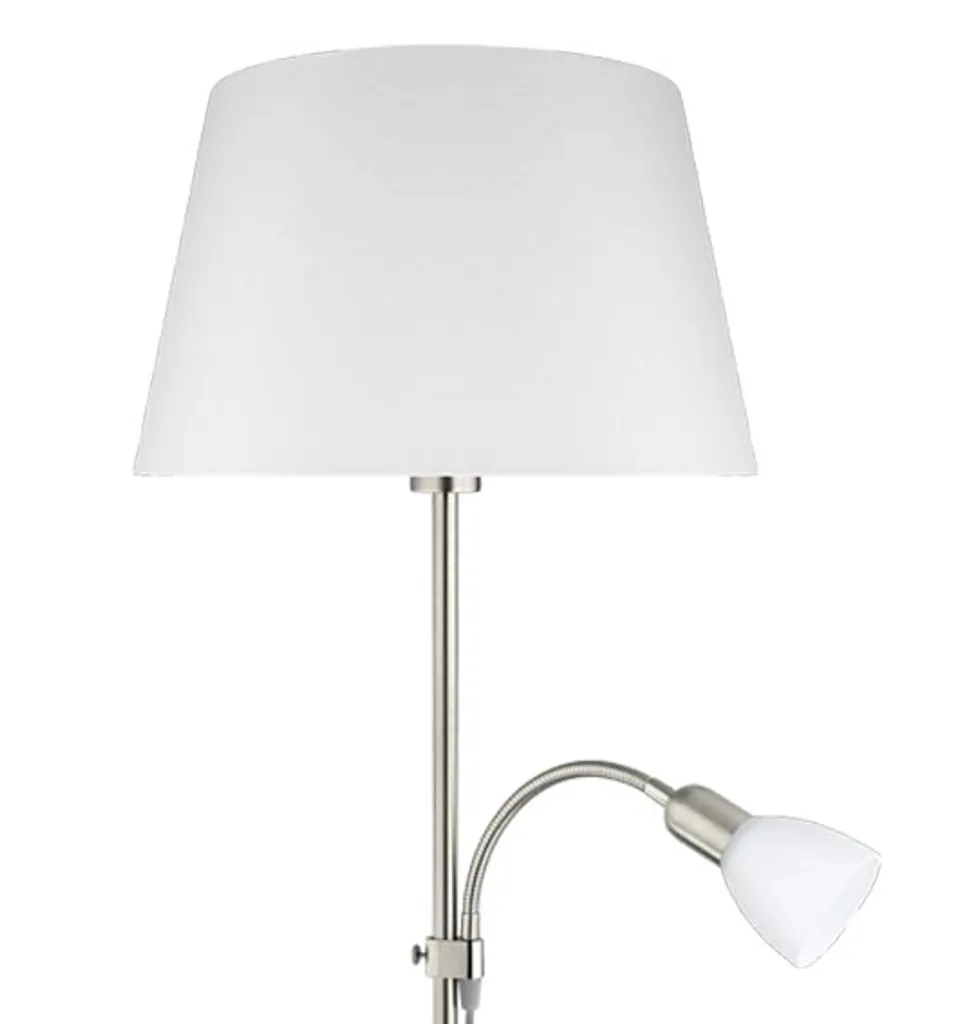 Lampadaire de Salon Blanc Eglo CONESA 95686 avec Double Éclairage