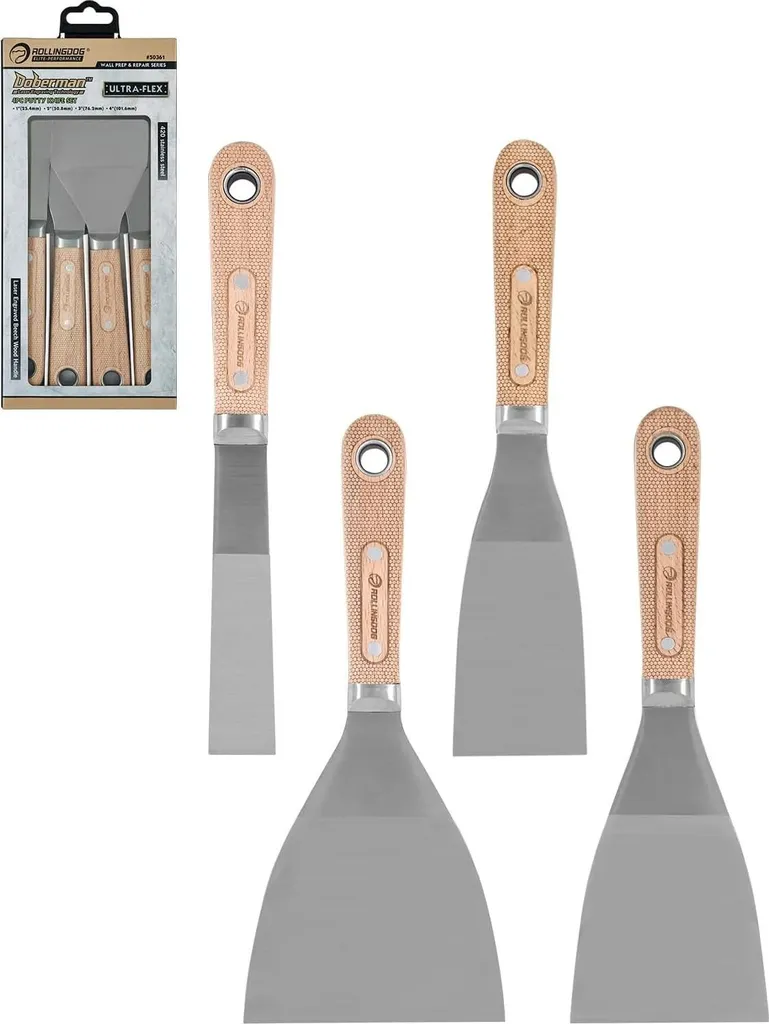 Couteau inox 203 cm pour corriger les défauts et lisser vos murs