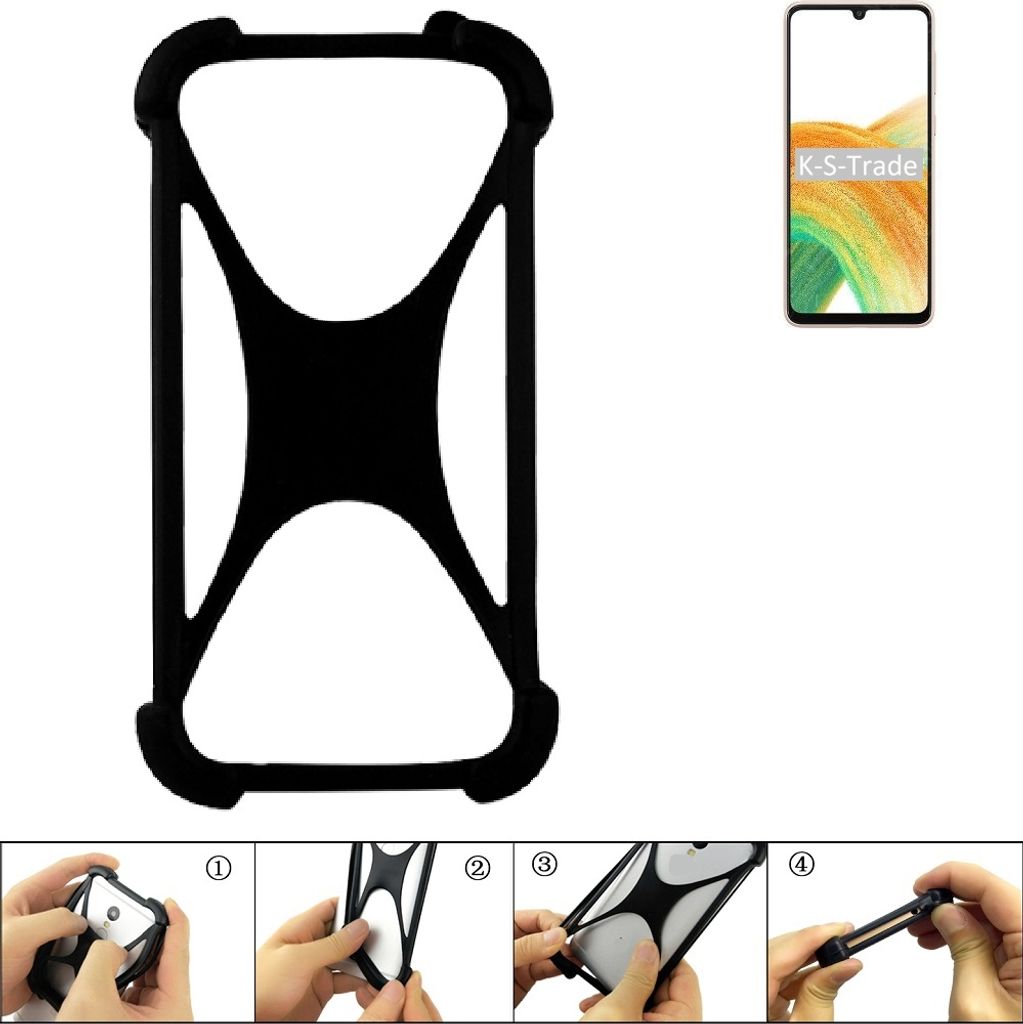 K-S-Trade Handy-Hülle Schutz-Hülle kompatibel mit Samsung Galaxy A33 5G Silikon Bumper TPU Softcase Smartphone Stoßschutz, schwarz