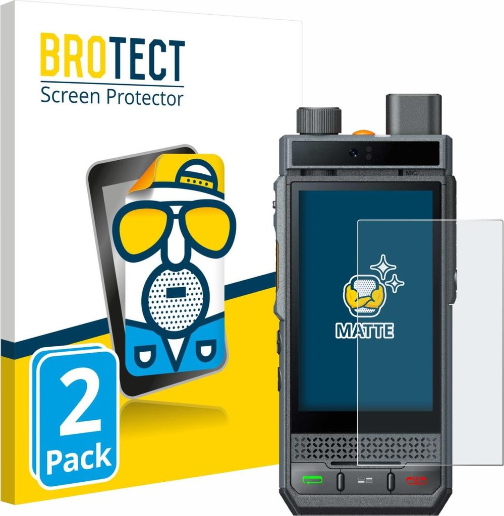 2x BROTECT Schutzfolie für Hytera P60 Displayschutz Displayschutzfolie Folie Matt Entspiegelungsfolie