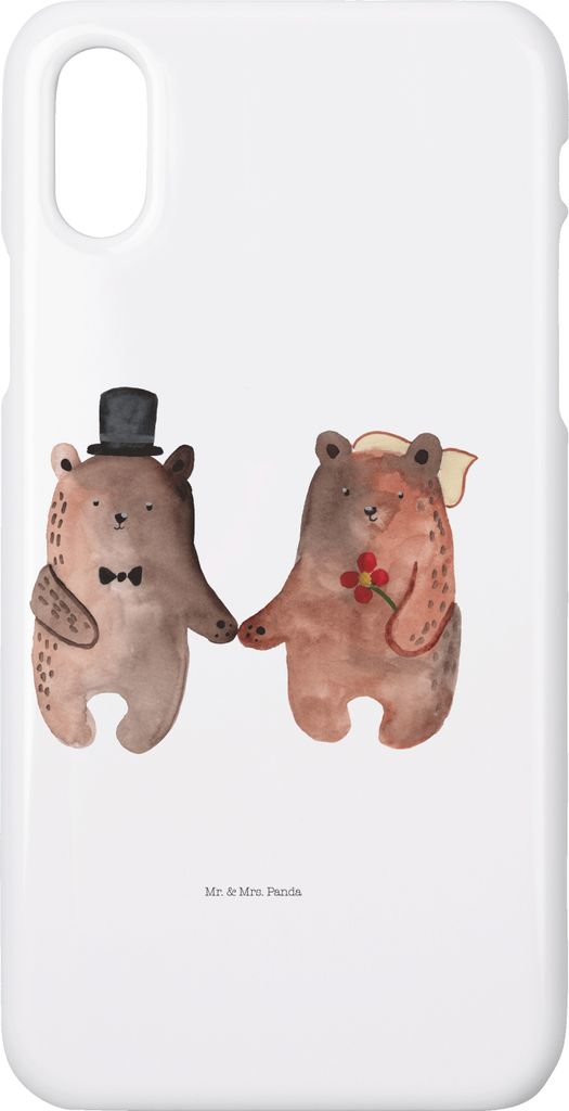 Mr. & Mrs. Panda Iphone 10 Handyhülle Bär Heirat - Weiß - Produktbild 