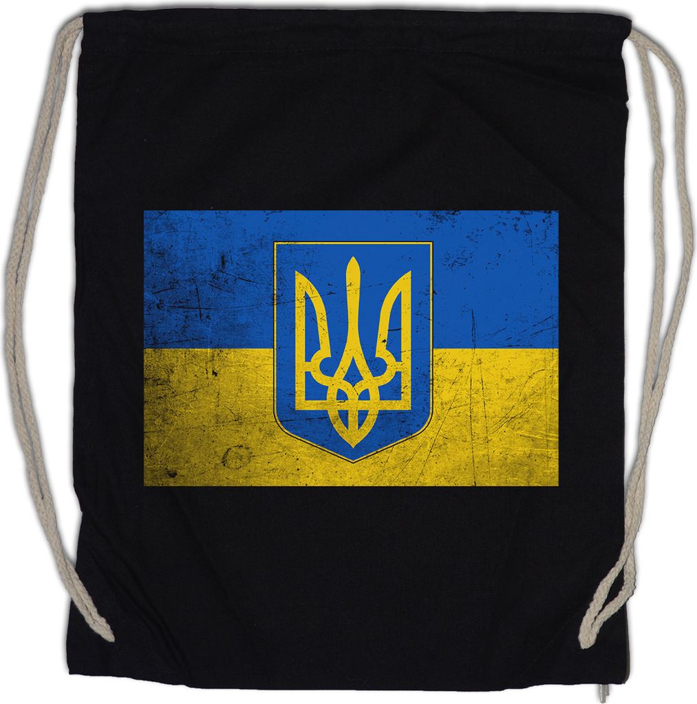 Urban Backwoods Classic Ukraine Flag, Turnbeutel, Farbe: Schwarz