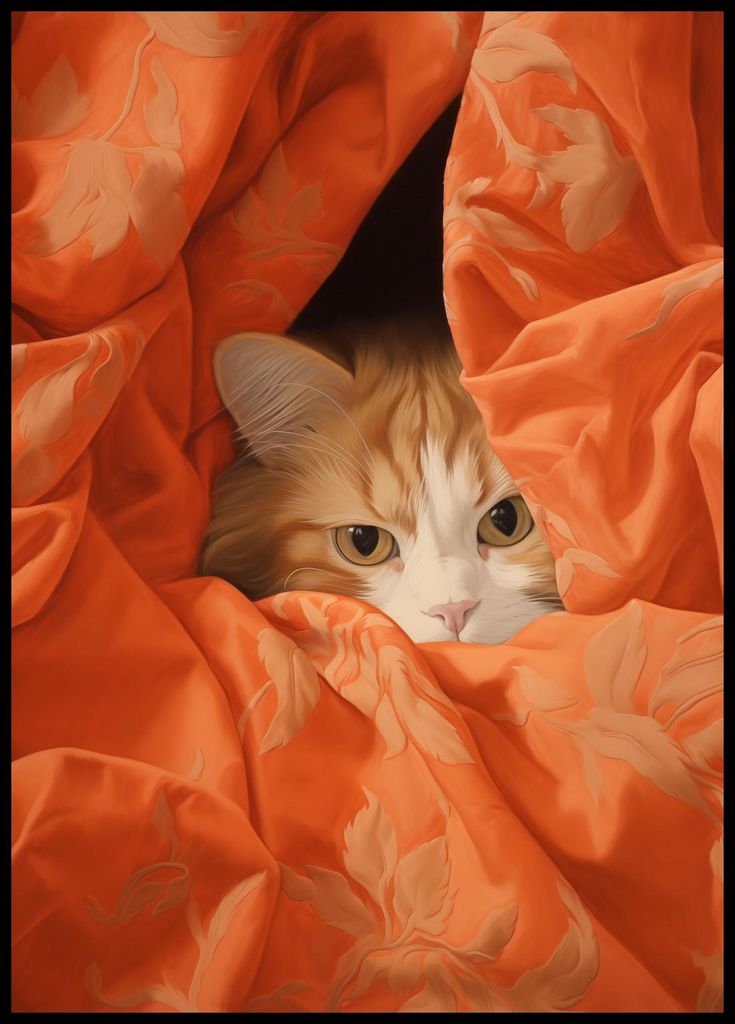 Plakat 64x90cm Versteckte Katze