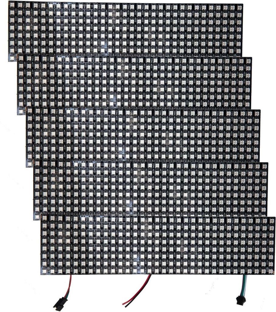 AZ-Delivery LEDs WS2812B Matrix LED Panel Modul mit individuell adressierbaren RGB LED Pixels, 5x Set