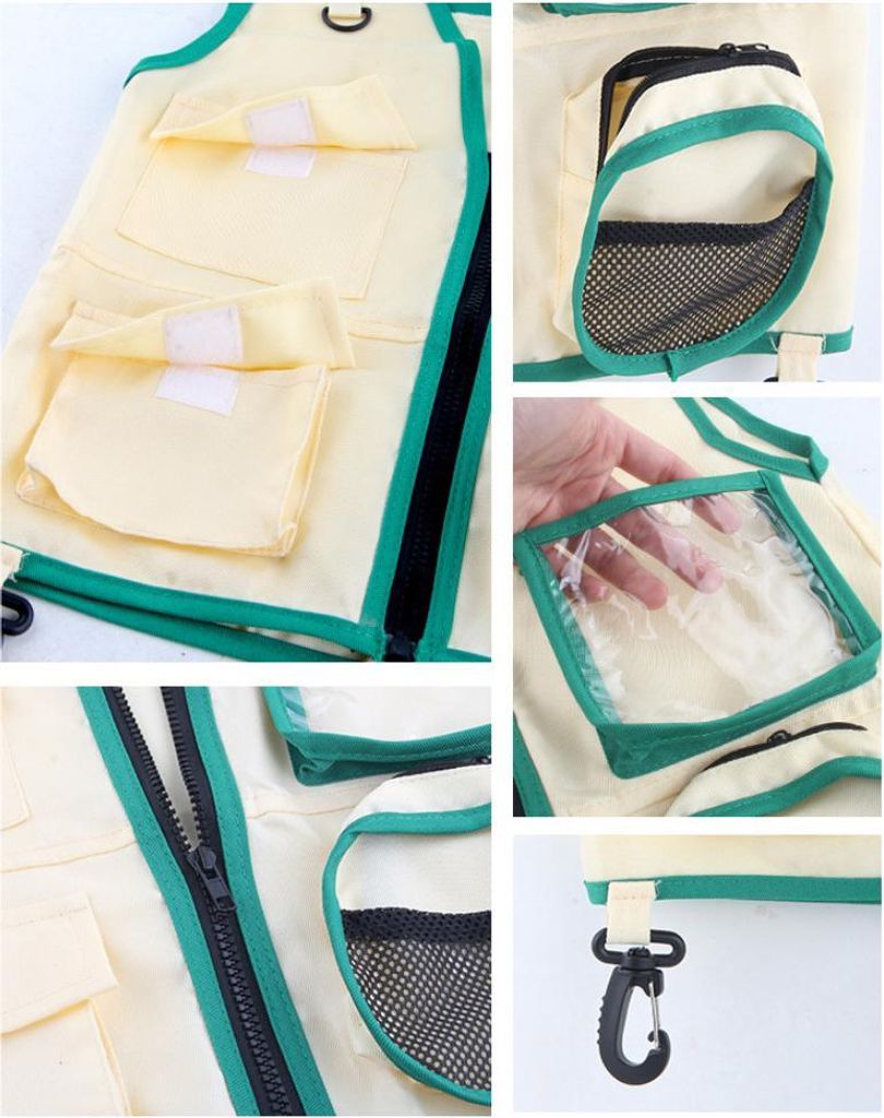 2-teiliges Kinder-Explorer-Kostüm-Set, Frachtweste und Hut, Outdoor-Set, Rollenspiel, Cosplay für Insekten, Tierpfleger, Park Ranger