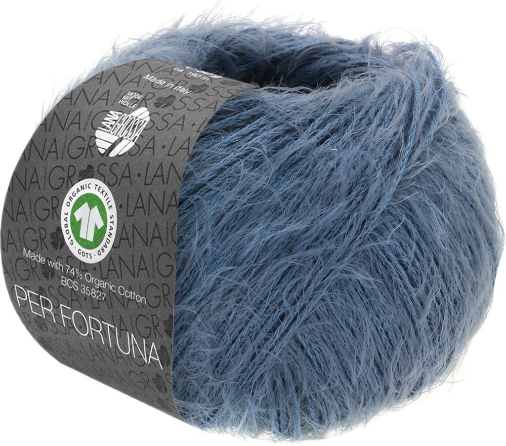 Lana Grossa - Per Fortuna GOTS 0023 taubenblau Produktbild 