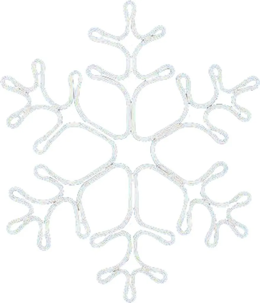 Décoration de Noël Étoile Lumineuse Néon LED 53x56cm pour Intérieur