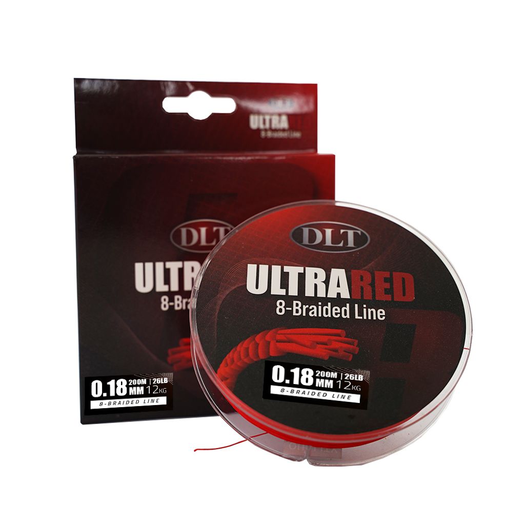 DLT UltraRed-8 Geflochtene Angelschnur 200m 0,18mm - 8 Produktbild 