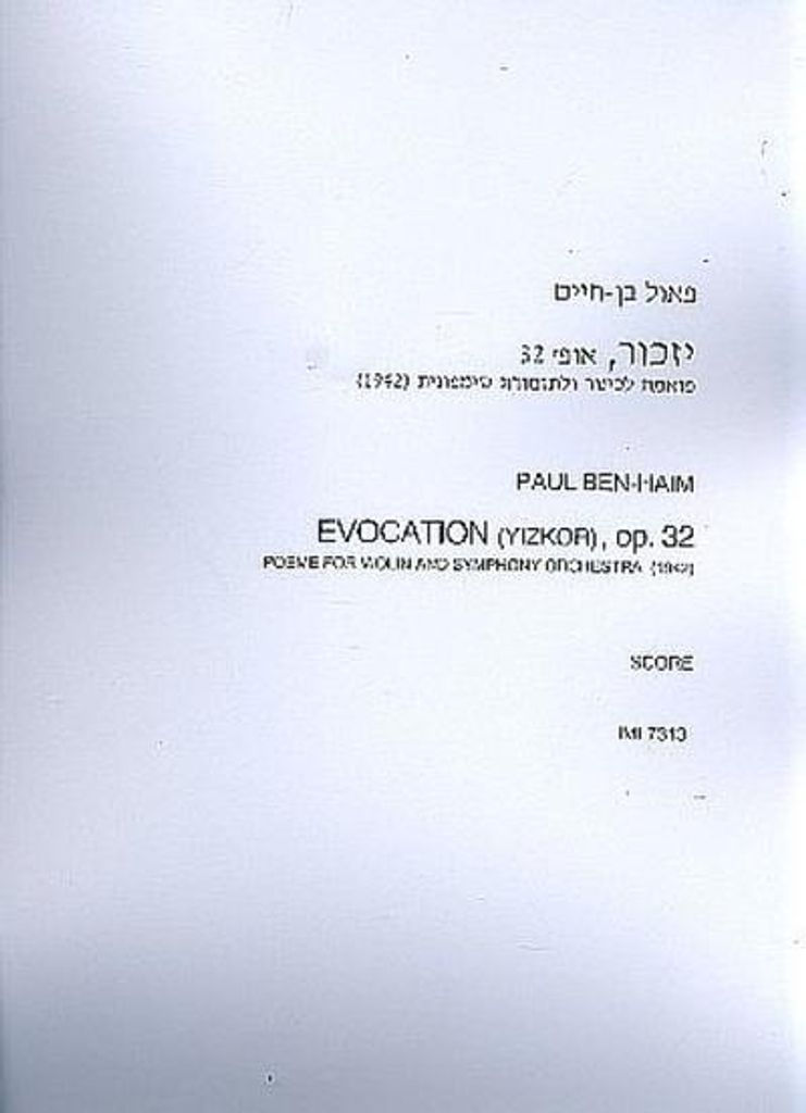 Evocation op.32for violin and orchestra