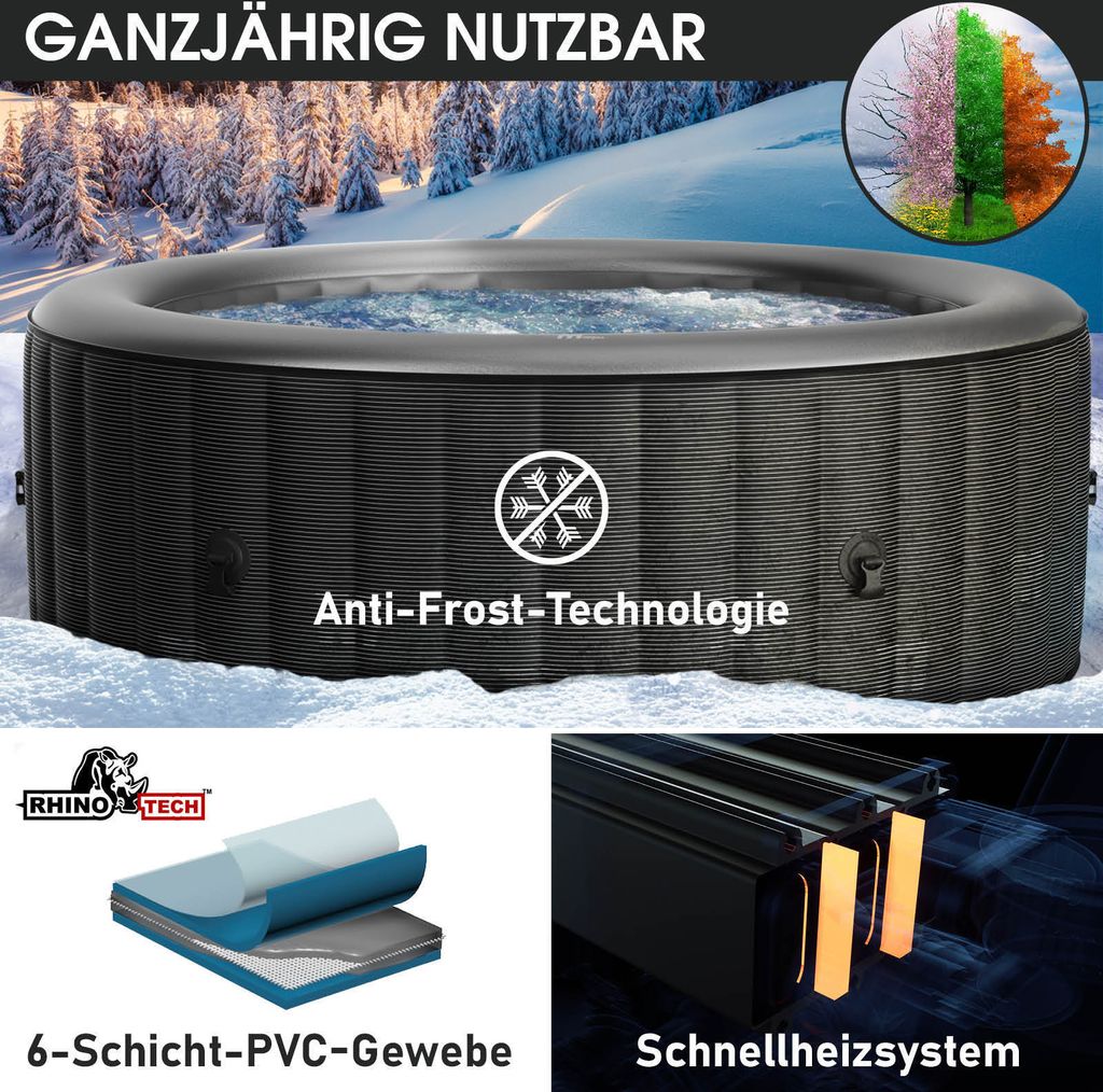 BRAST Whirlpool aufblasbar MSpa Starry mit LED-Beleuchtung Produktbild 4