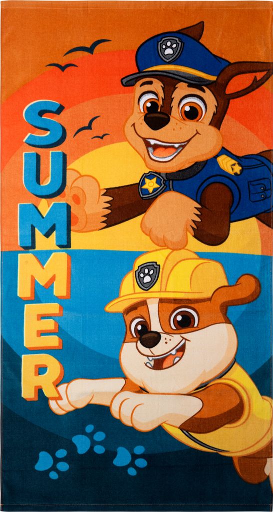 Paw Patrol - Summer Kinder Strandtuch Badetuch Handtuch 100% Baumwolle 140 x 70 cm