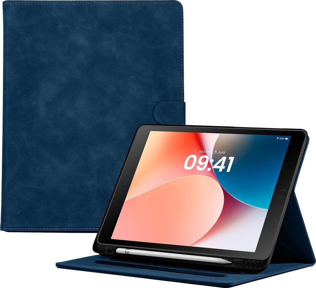 LBH Tablet Schutzhülle für Apple iPad 5/6. Gen Air 1 Air 2 9.7 Zoll Cover Case Schutz Tablet Farbe: Blau