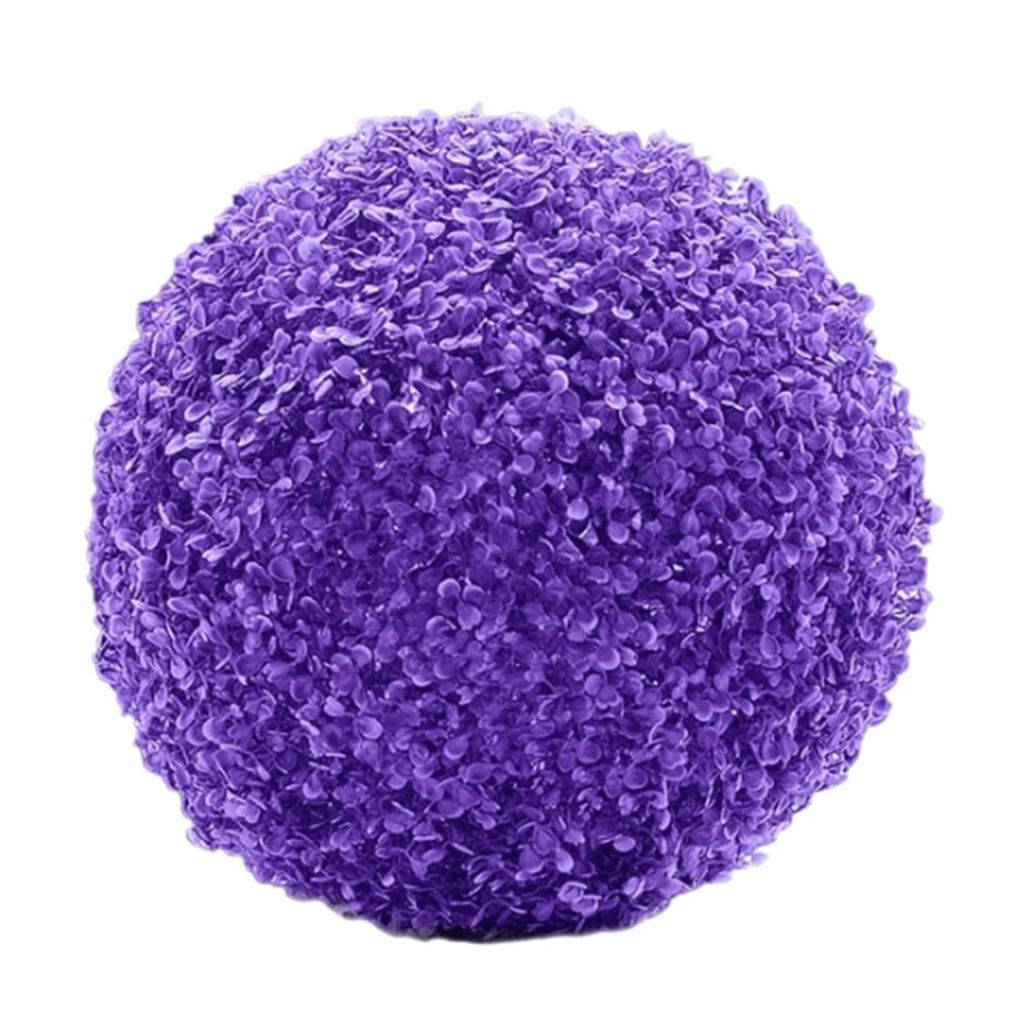 Künstliche Buchsbaumkugel, Dekokugel Kunstpflanze, Buchsbaum künstlich, klein - TOPIORB Lila 18 cm