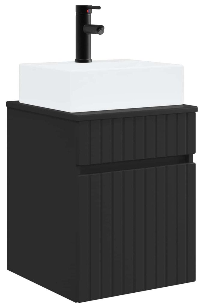 Wandmontierter Waschbecken Vanity Schwarz 39 x 41 x 62,5 cm