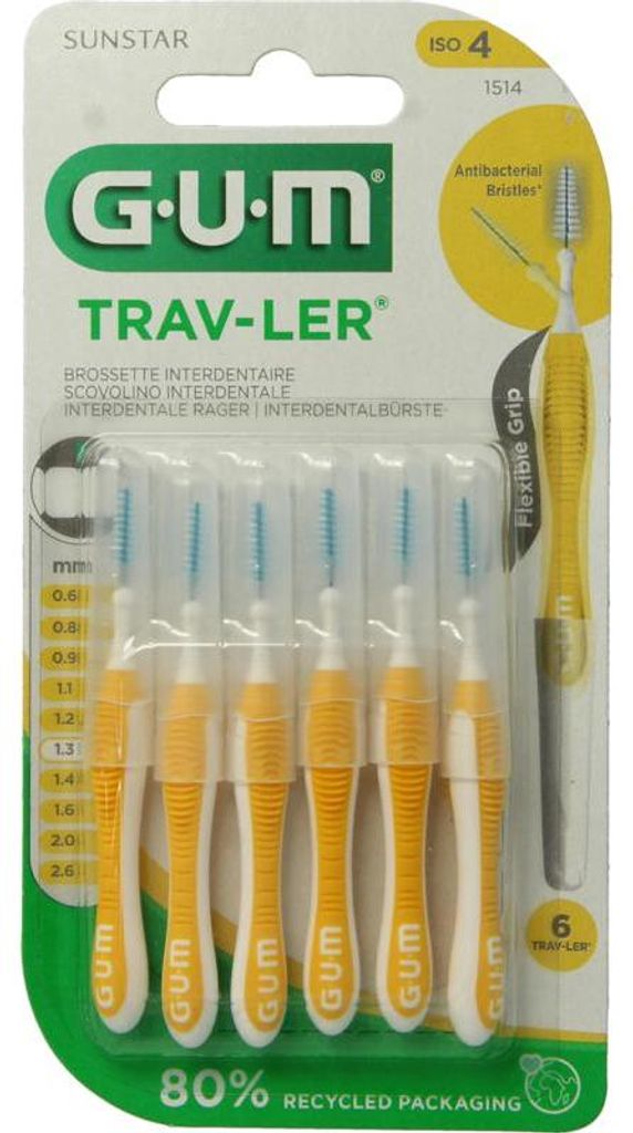 Gum Trav-Ler Rager 1.3 Mm (Geel) (6 stuks) Productafbeelding 